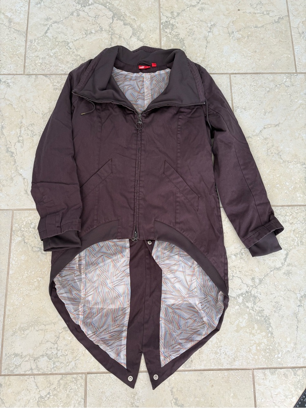 Puma Women’s Dark Brown High-Low Zip Front Jacket
